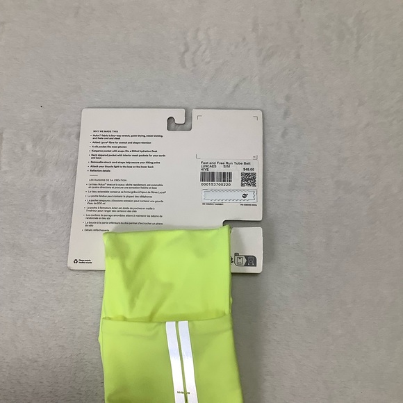 Lululemon NWT Fast And Free Run Hard Tube Belt Sz S/M Highlight Yellow - Picture 5 of 5